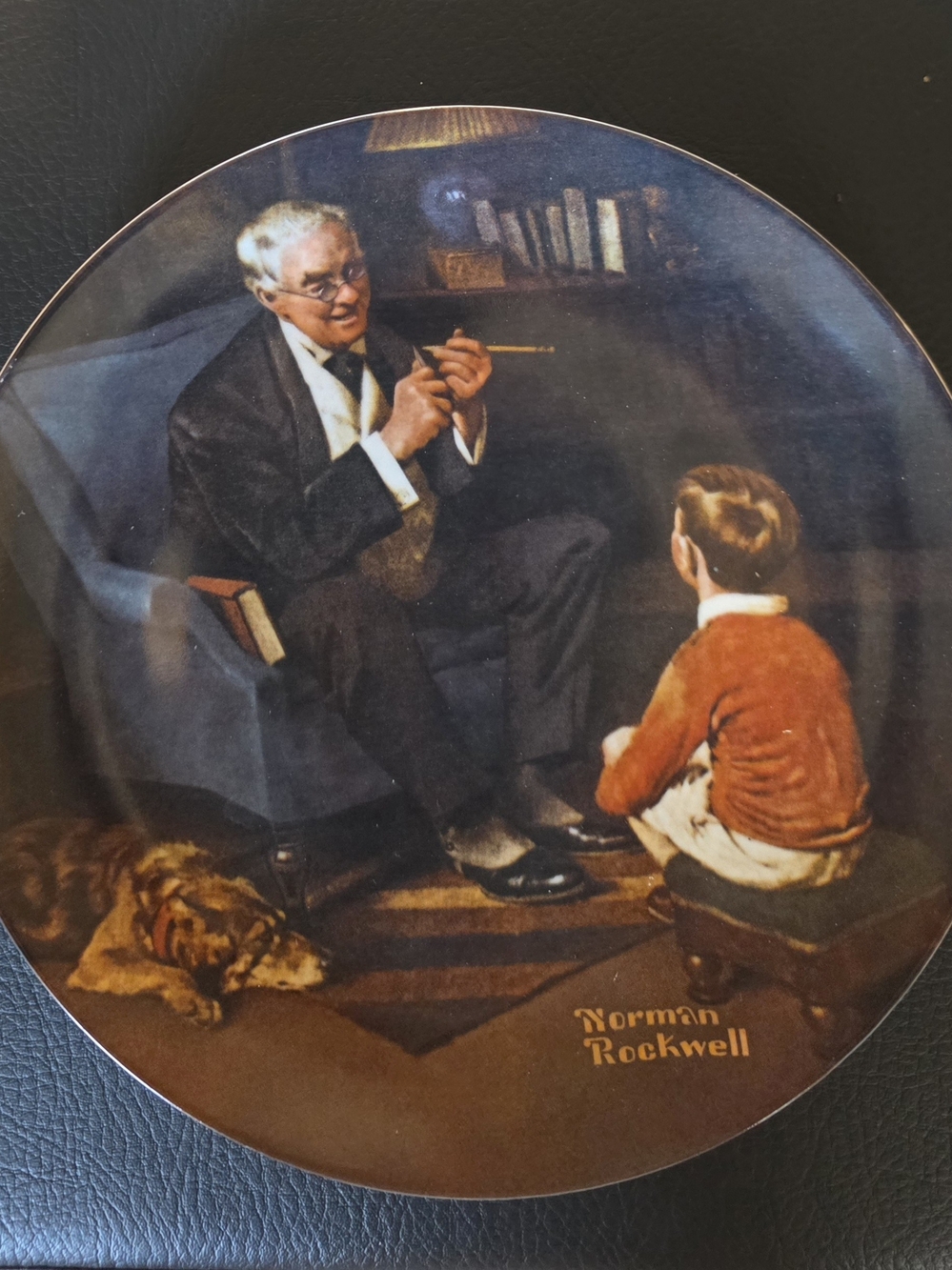 Norman Rockwell "The Tycoon"  Art Plate Print